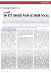 2008 : Un �t� charg� pour le droit social